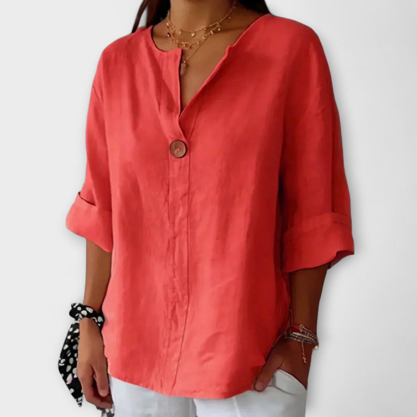 Nicole – Blouse élégante avec décolleté en V