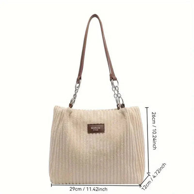 Amanda™ - Shopper En Velours Côtelé