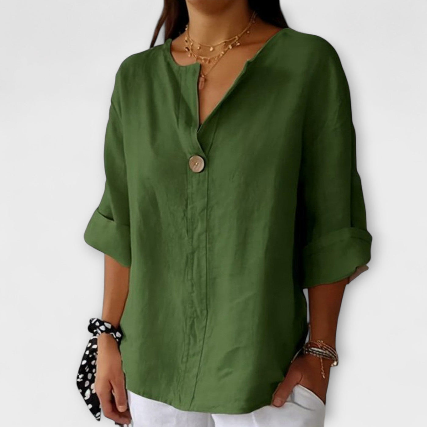 Nicole – Blouse élégante avec décolleté en V