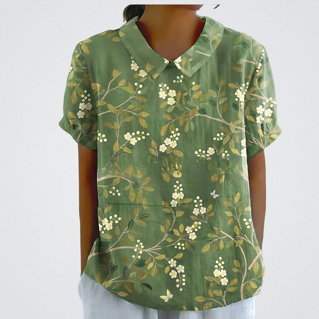 Lina | Blouse en lin floral