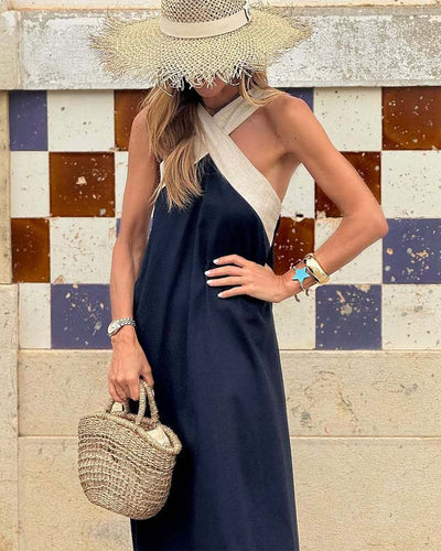 SIENNA | Robe Élégante avec Dos Dégagé et Col Croisé à la Mode