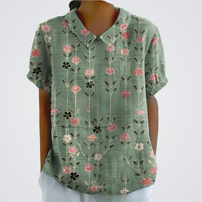 Lina | Blouse en lin floral