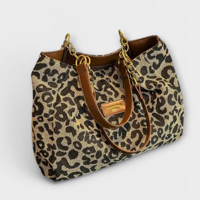 Maison - Tote bag en toile léopard