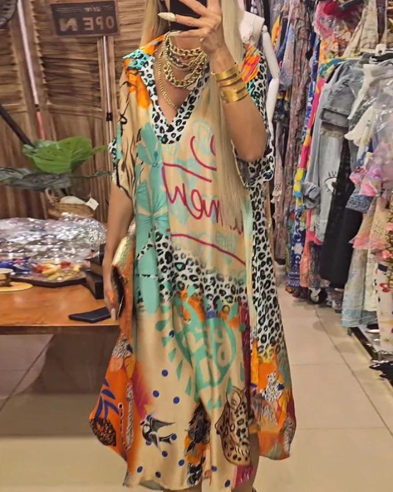 LUCIRA - Robe décontractée à imprimé léopard coloré