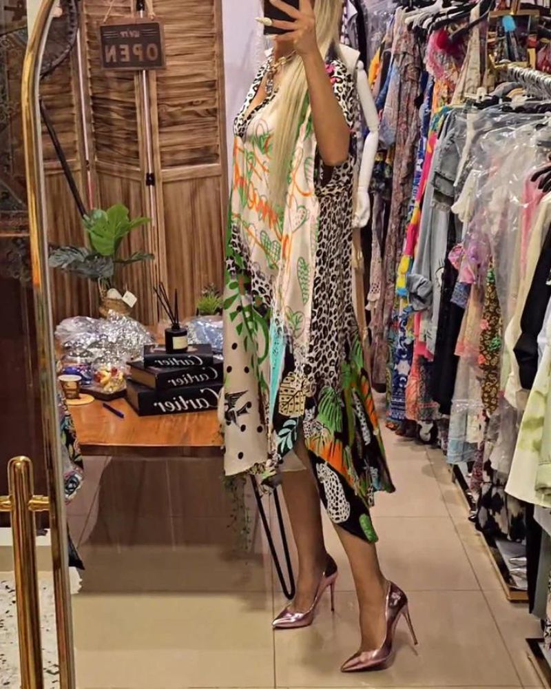 LUCIRA - Robe décontractée à imprimé léopard coloré