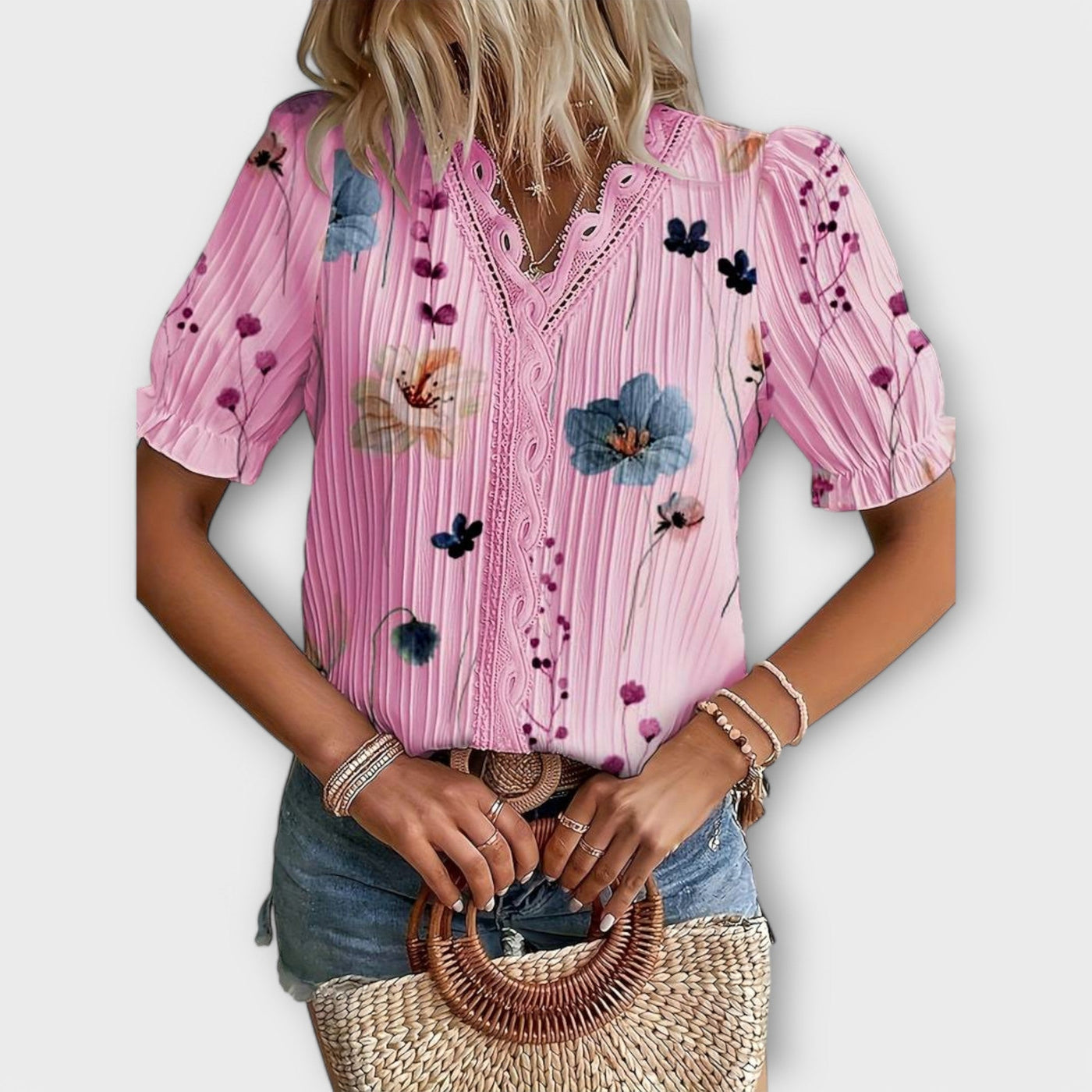 Emily – Blouse tendance à col en V