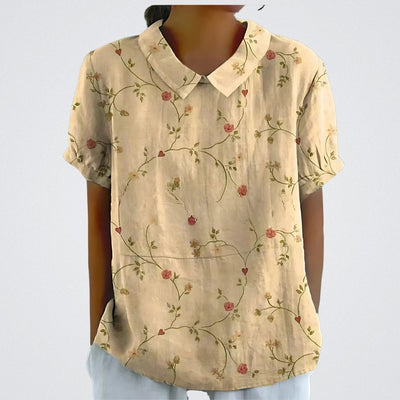 Lina | Blouse en lin floral