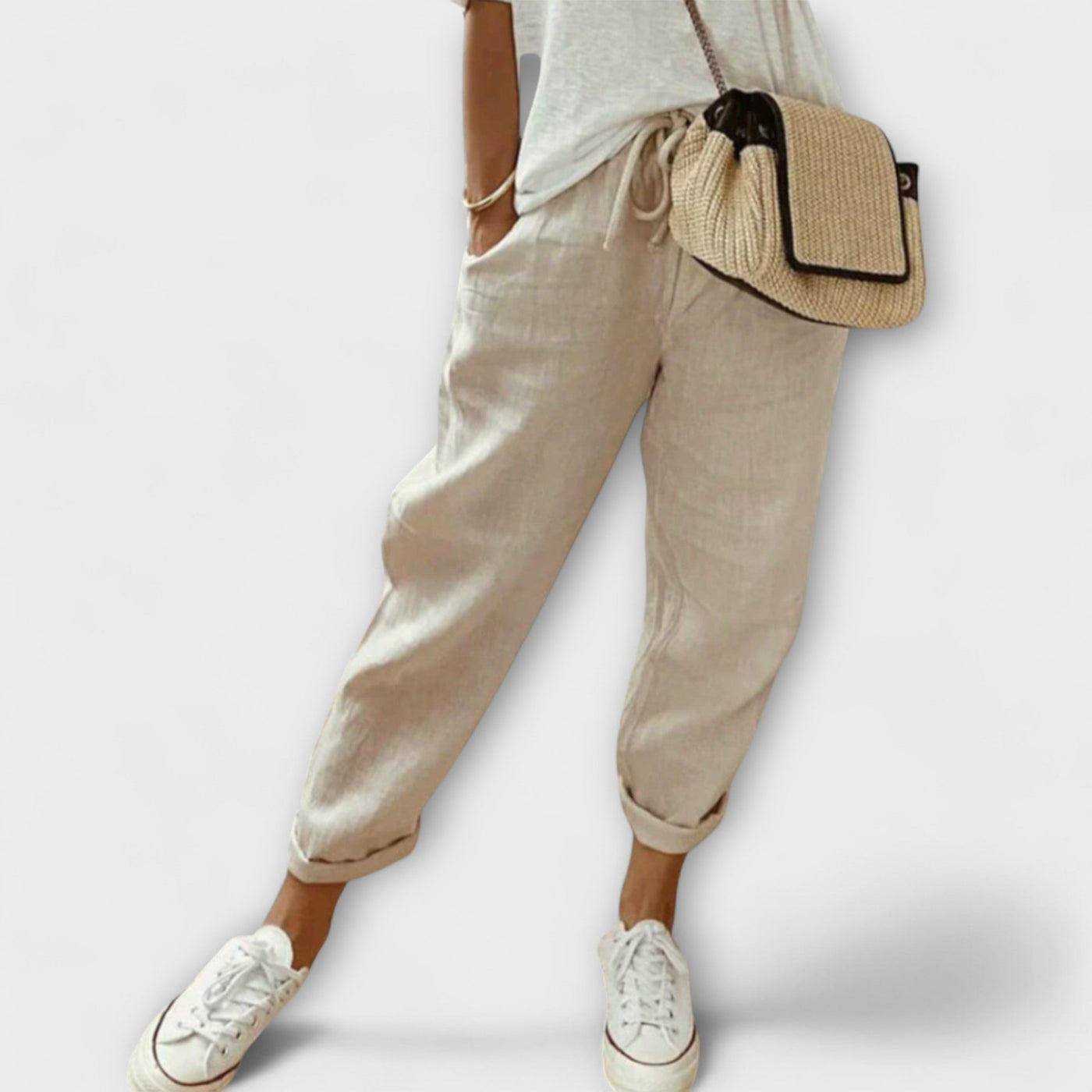 Bibi – Pantalon en lin à la fois tendance et décontracté