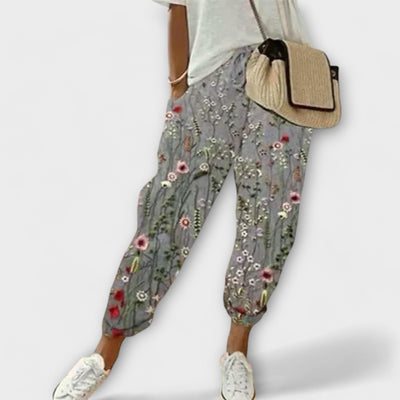 Burga - Pantalon confortable en coton et lin