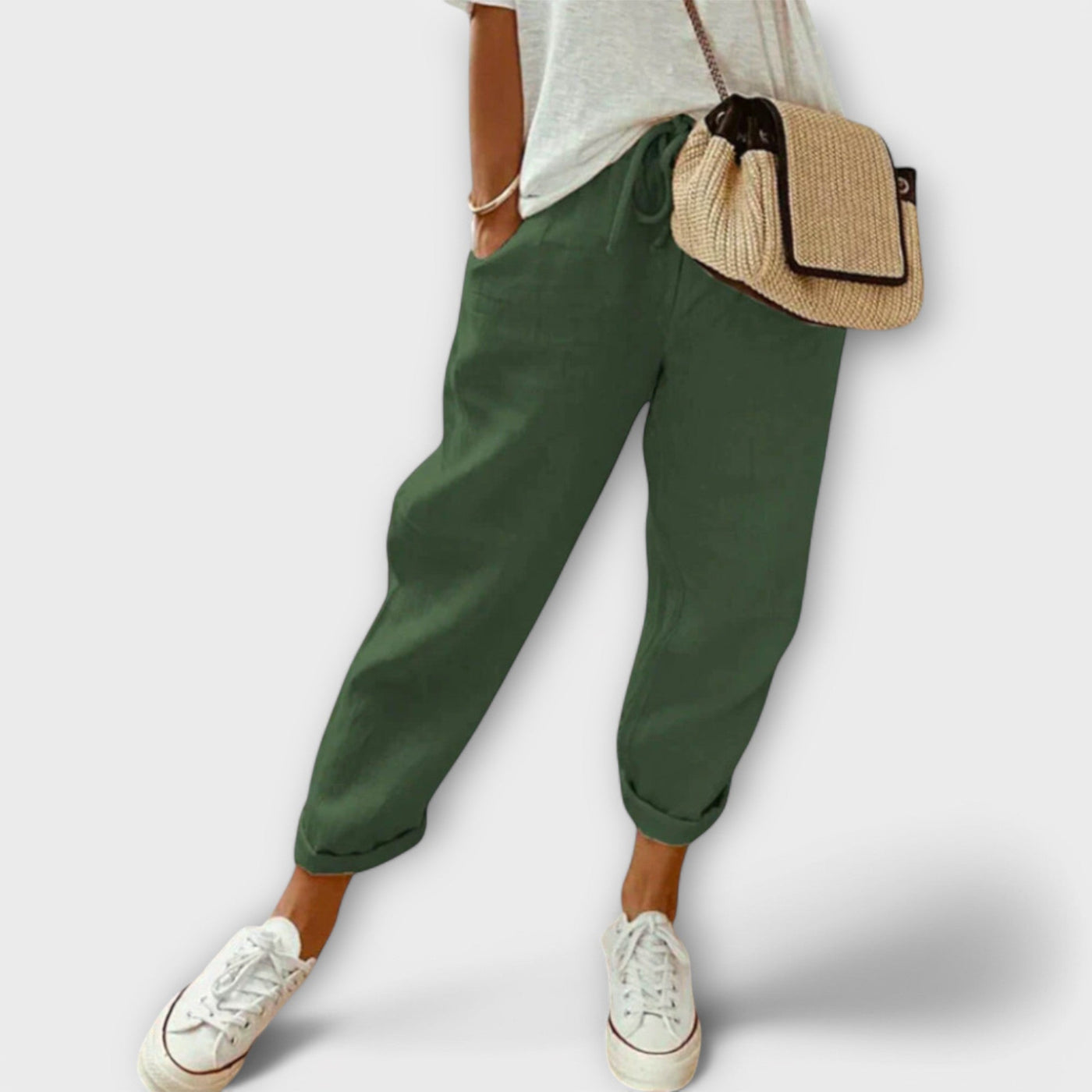 Bibi – Pantalon en lin à la fois tendance et décontracté