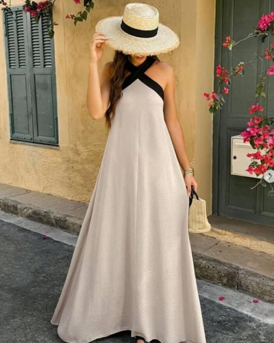 SIENNA | Robe Élégante avec Dos Dégagé et Col Croisé à la Mode