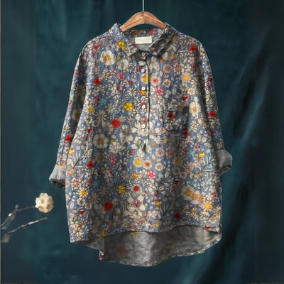 Lila - Chemisier à Imprimé Floral Romantique