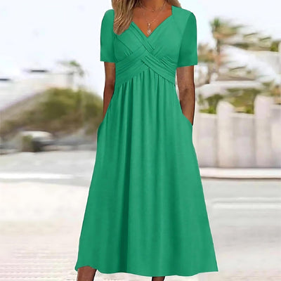 SOFIA | Robe Midi Sculptante avec Silhouette Flatteuse pour Occasions Élégantes
