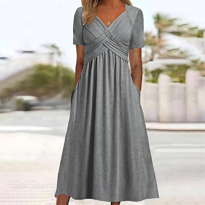 SOFIA | Robe Midi Sculptante avec Silhouette Flatteuse pour Occasions Élégantes