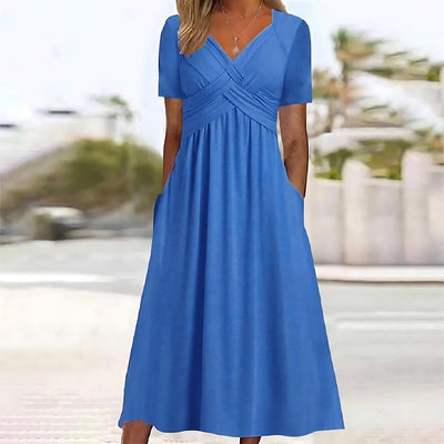 SOFIA | Robe Midi Sculptante avec Silhouette Flatteuse pour Occasions Élégantes