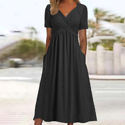 SOFIA | Robe Midi Sculptante avec Silhouette Flatteuse pour Occasions Élégantes
