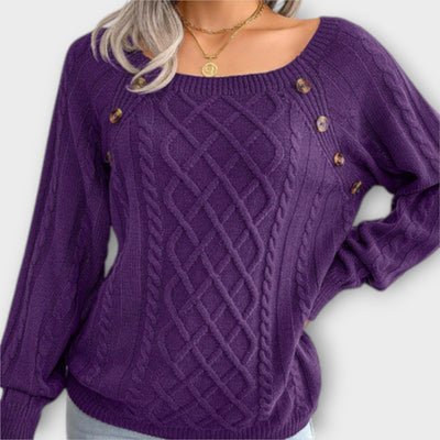 Malia – Pull en tricot avec boutons