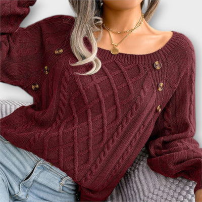 Malia – Pull en tricot avec boutons