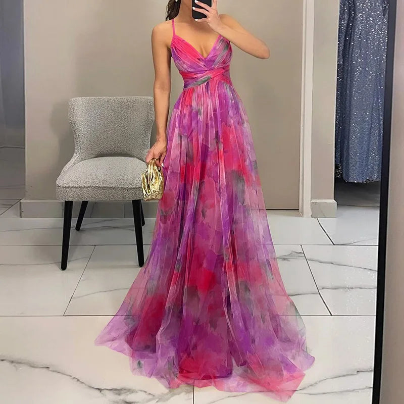 Giselle - Robe maxi fleurie envoûtante
