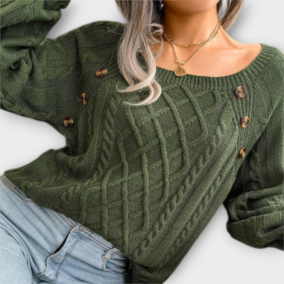 Malia – Pull en tricot avec boutons