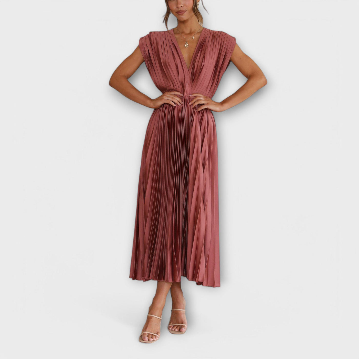 Maria – Robe plissée élégante