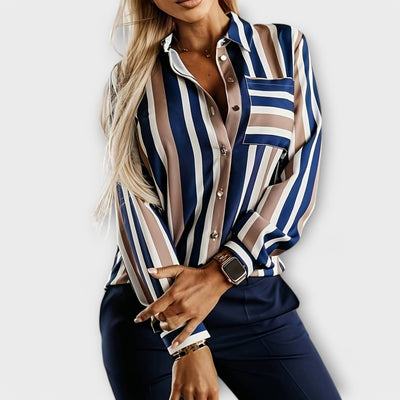 Emily – Blouse rayée décontractée et apaisante