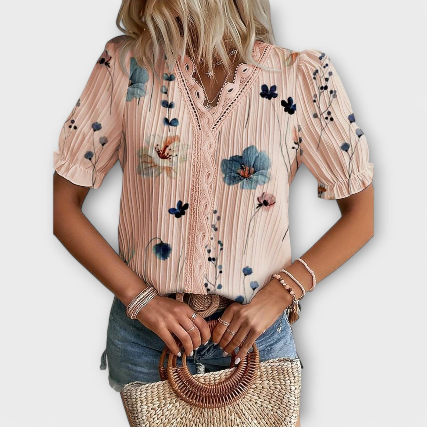 Emily – Blouse tendance à col en V
