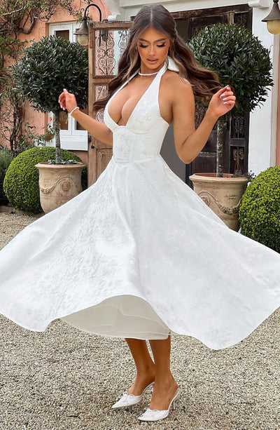 Ara | Robe midi avec décolleté dos nu