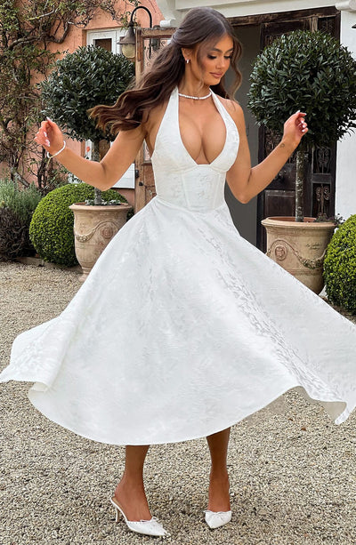 Ara | Robe midi avec décolleté dos nu