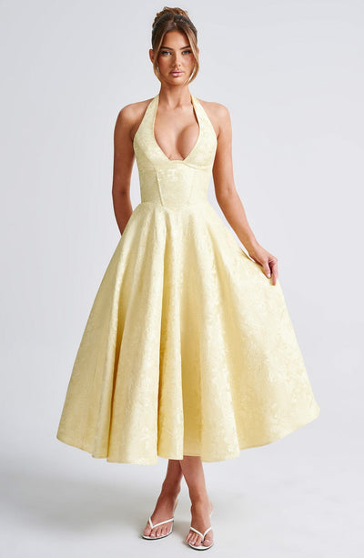 Ara | Robe midi avec décolleté dos nu