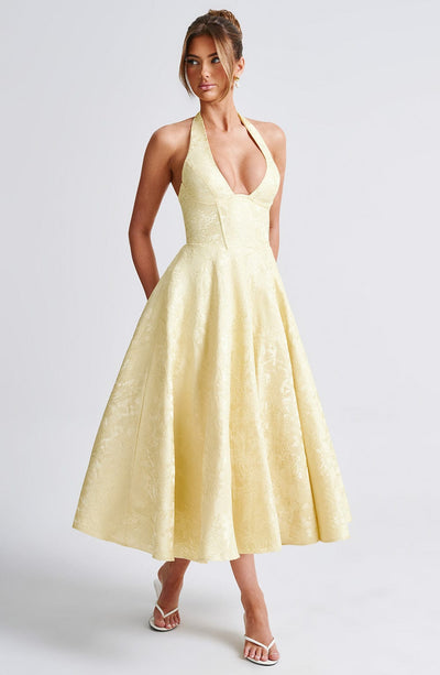 Ara | Robe midi avec décolleté dos nu