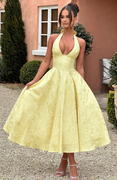 Ara | Robe midi avec décolleté dos nu