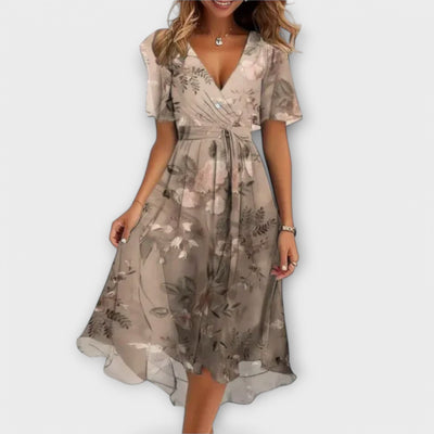 Annegret – Robe femme avec décolleté en V