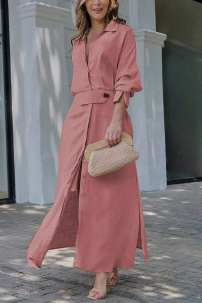 Jeanette | Robe maxi avec décolleté en V