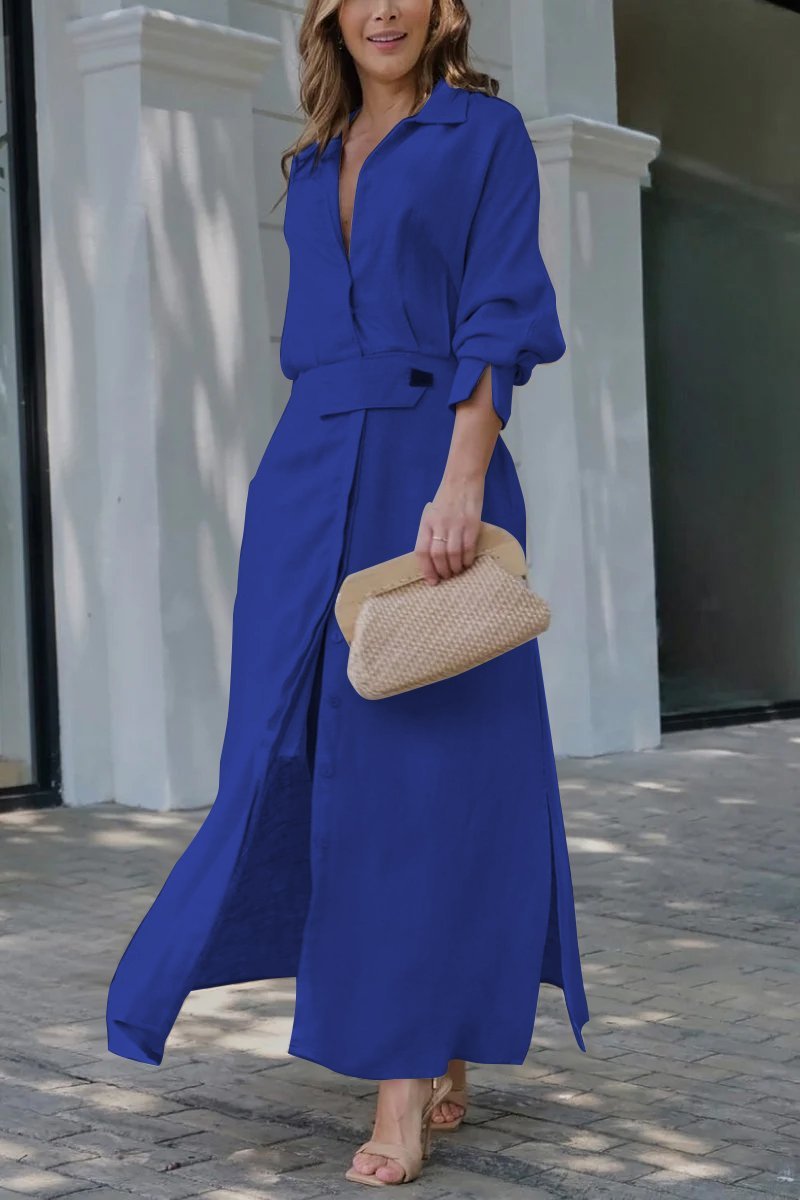 Jeanette | Robe maxi avec décolleté en V