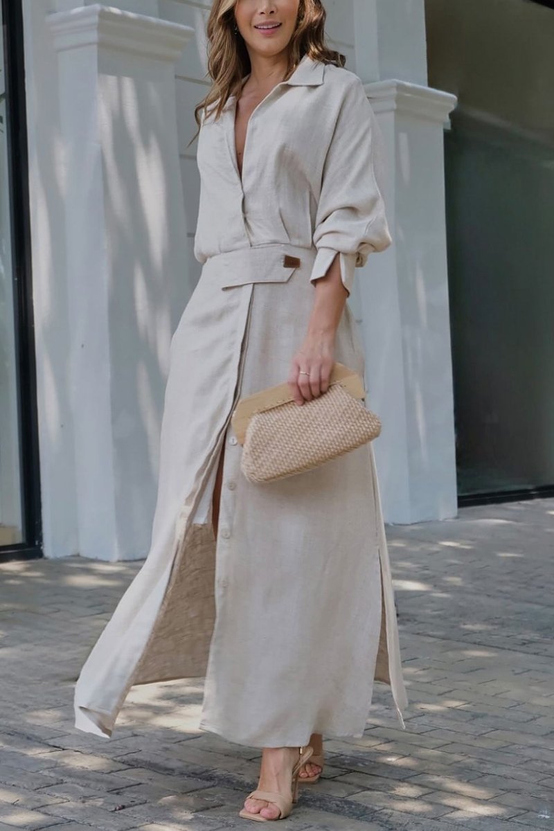 Jeanette | Robe maxi avec décolleté en V