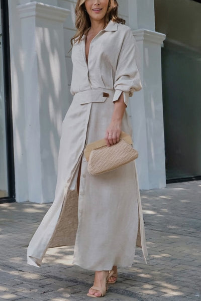 Jeanette | Robe maxi avec décolleté en V