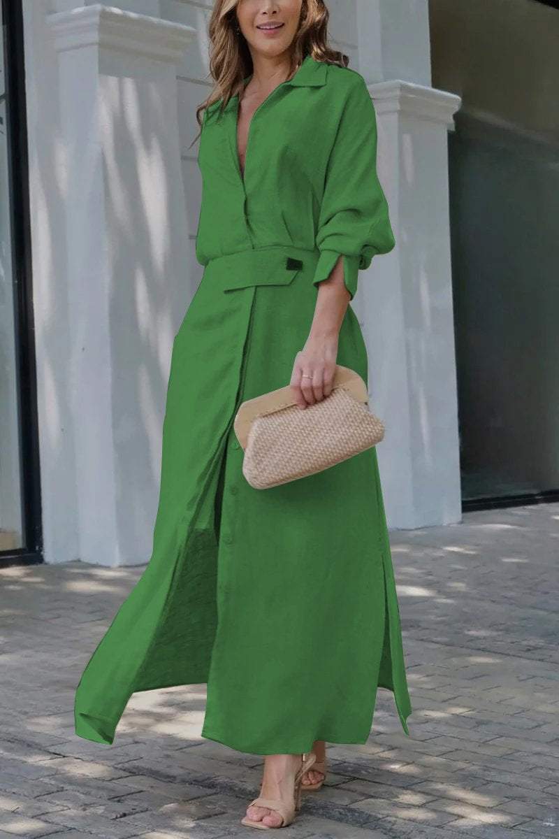 Jeanette | Robe maxi avec décolleté en V