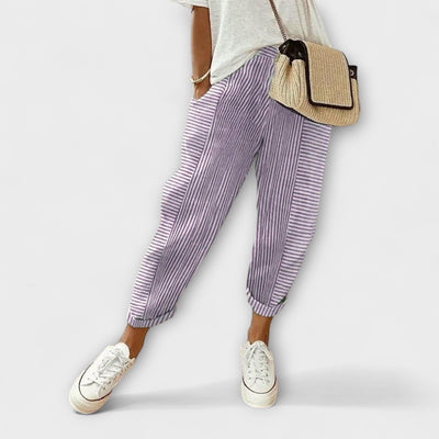 Sanne – Pantalon rayé confortable