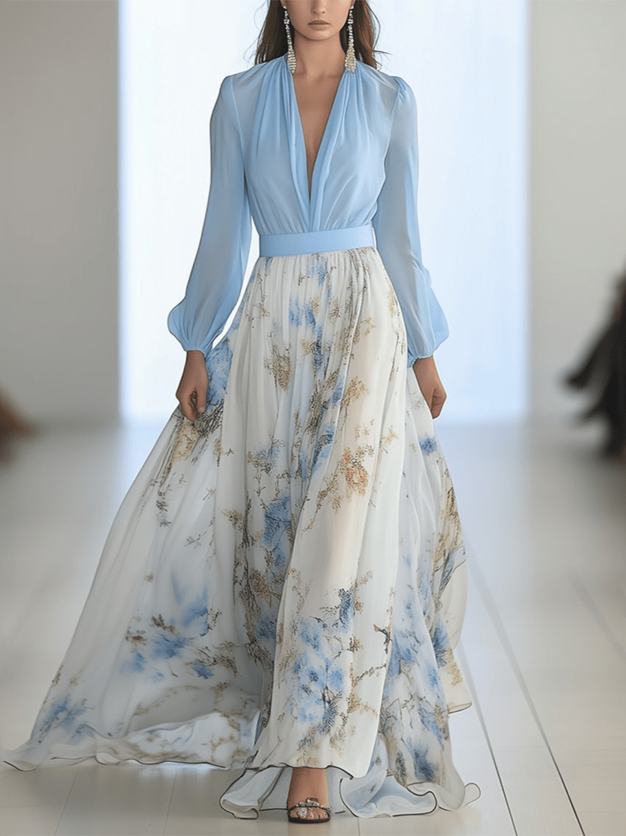 Tess™ | Robe Longue à Imprimé Floral