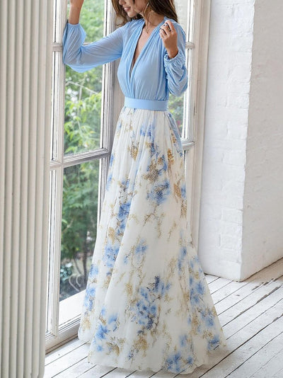Tess™ | Robe Longue à Imprimé Floral