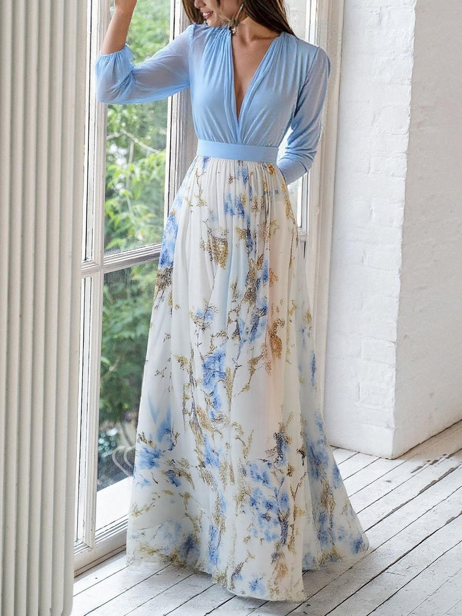 Tess™ | Robe Longue à Imprimé Floral