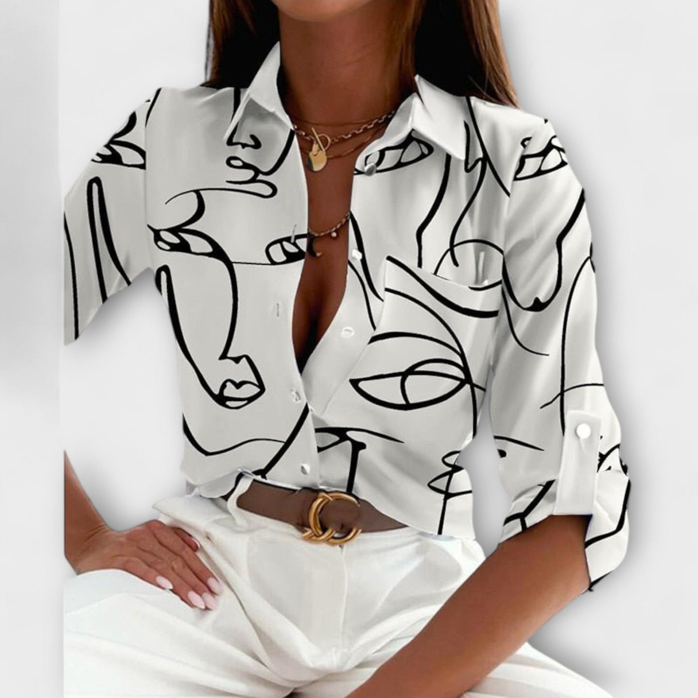 Blouse à col classique